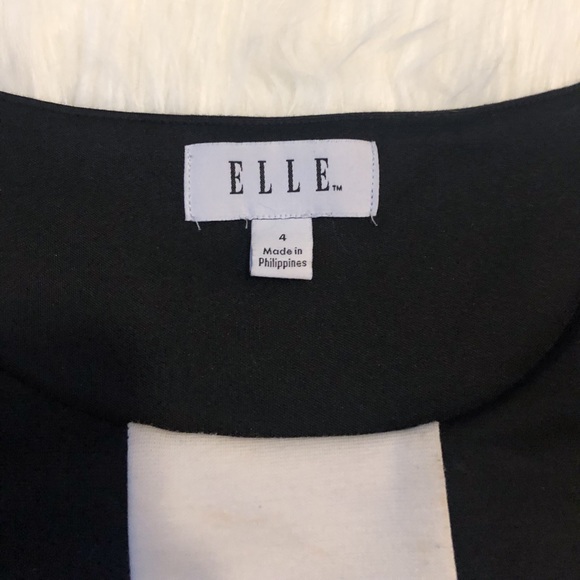 Elle Black and White Fit and Flare A-Line Dress 4 - Picture 4 of 5